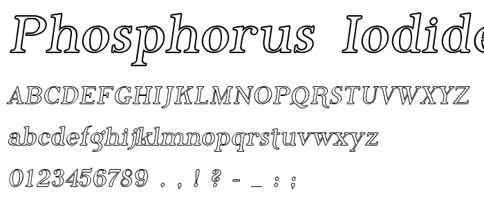 Phosphorus Iodide font
